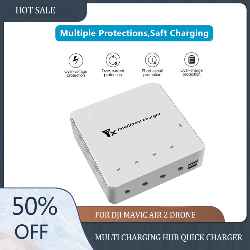 

For DJI Mavic Air 2 Drone Battery Multi Charging Hub Quick Charger USB Connect Port Adapter Drone Accessories Promotion