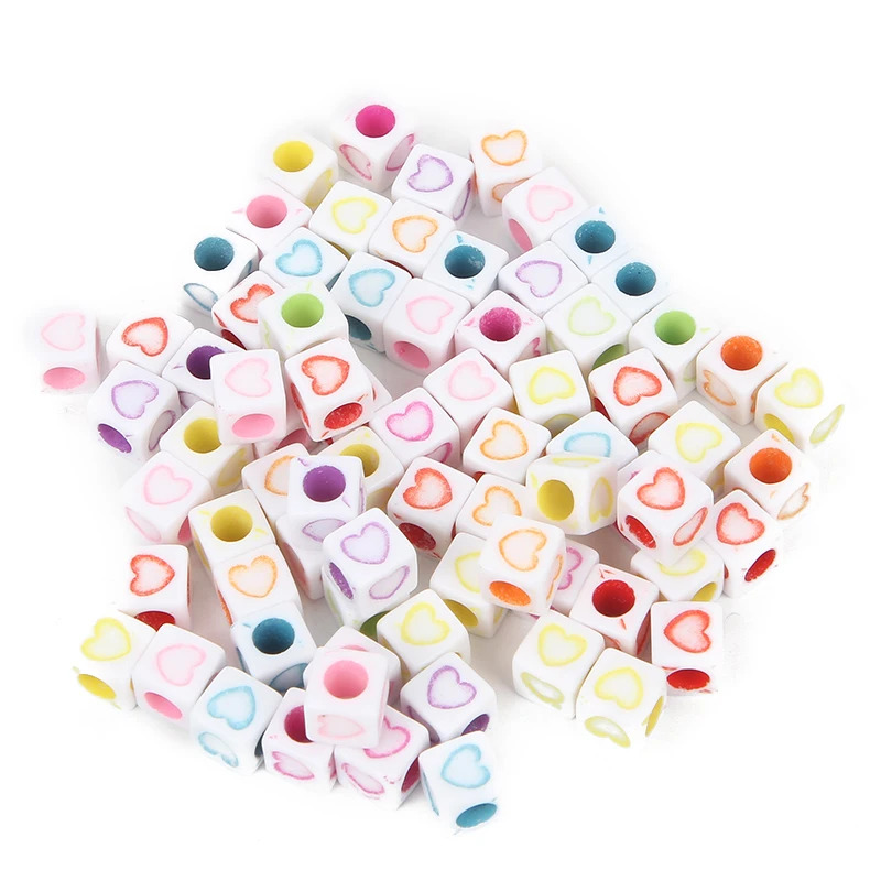 200 шт. акриловые бусины в форме сердца 6 х6 мм | Украшения и аксессуары