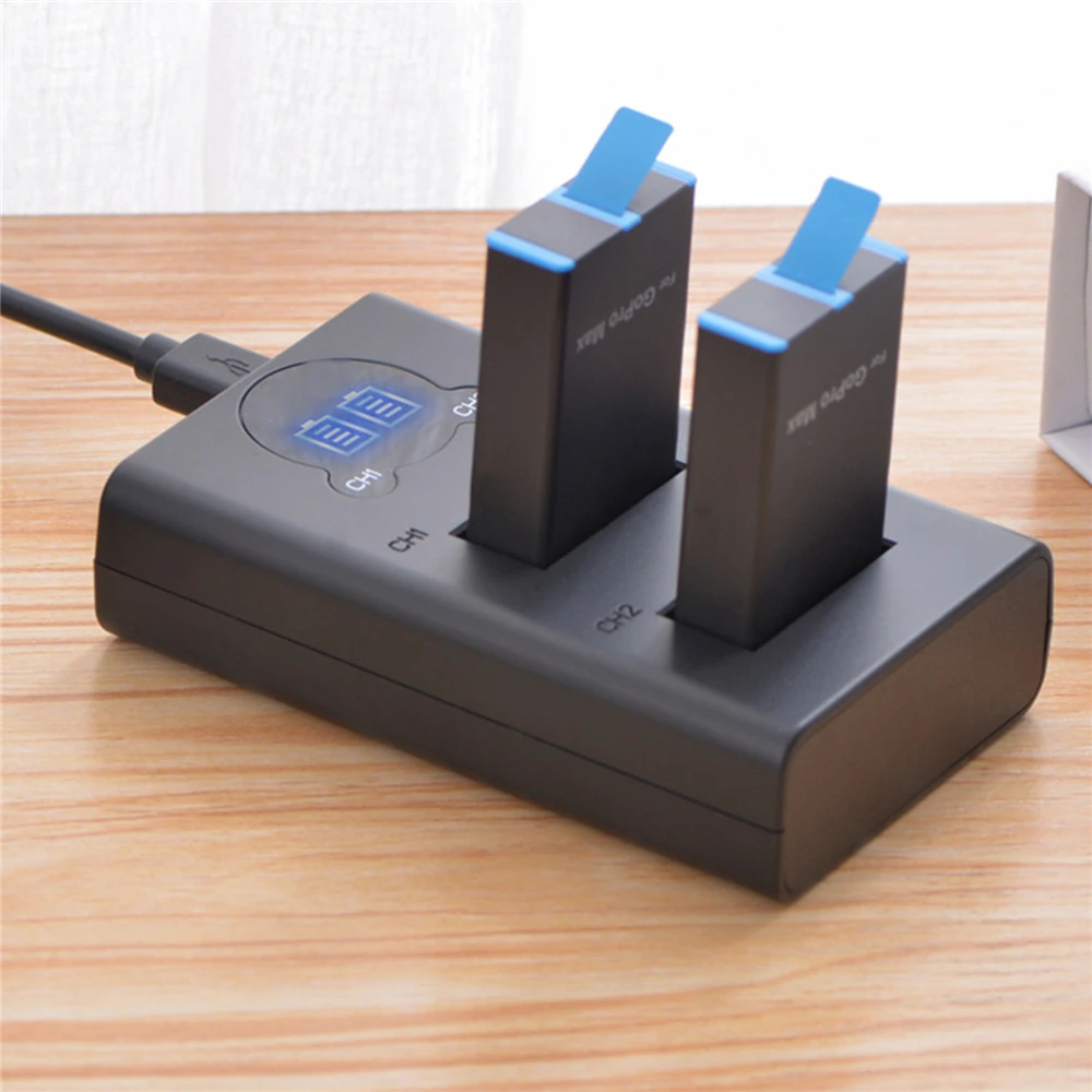 2 in 1 Battery Charger Replacement Camera for GoPro MAX Panoramic Action Accessories | Электроника
