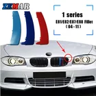 ZEMAR 3 шт. ABS для BMW серии 1 E87 E82 E81 E88 Автомобильная решетка радиатора, зажим М, аксессуары для мощности 2004-2011
