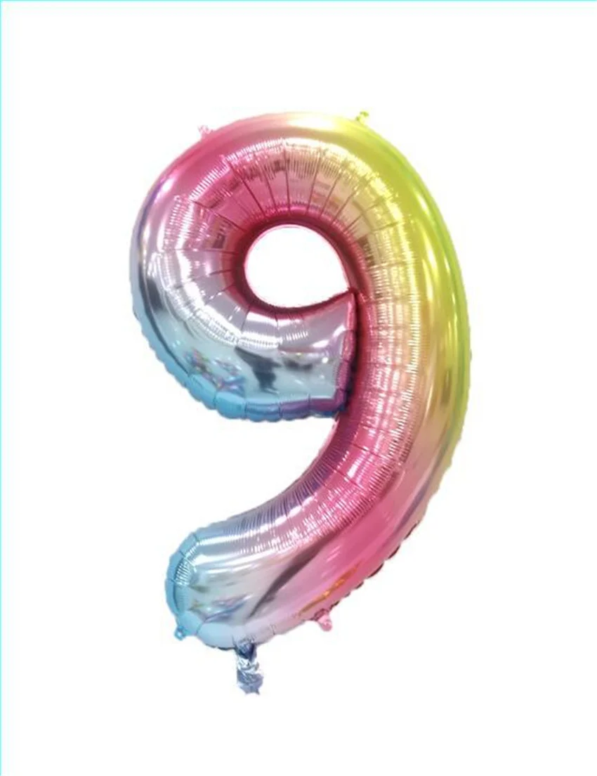 

50Pcs Number Aluminum Film Balloon Set Colorful Birthday Party Wedding Decoration Anniversary Globals Wedding Decoration
