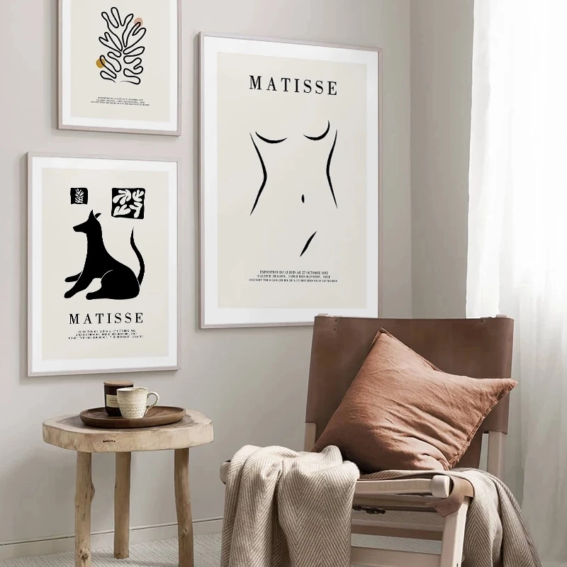 

Matisse Modern Abstract Silhouette Body Line Poster Wall Art Picture Nordic Canvas Print Painting Home Decor Gallery Living Room