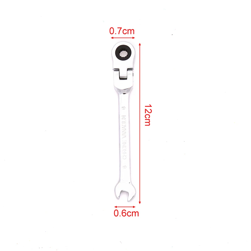 1 шт. матовый зеркальный гибкий гаечный ключ с храповым механизмом 6 мм 15 мм|Ручки