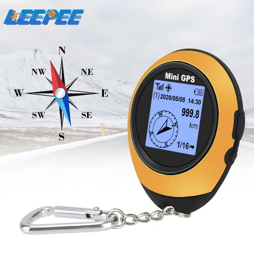 Ручной GPS навигатор LEEPEE Mini позиционер с компасом и пряжкой со спутником для