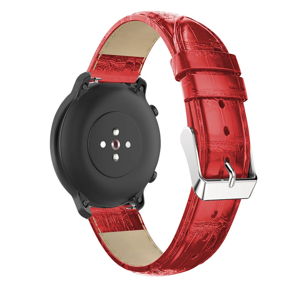 Ремешок из натуральной кожи крокодила для Xiaomi Huami Amazfit GTR 42 мм 47 мм GTS Amazfit BIP Молодежный ремешок для наручных часов браслет ремень