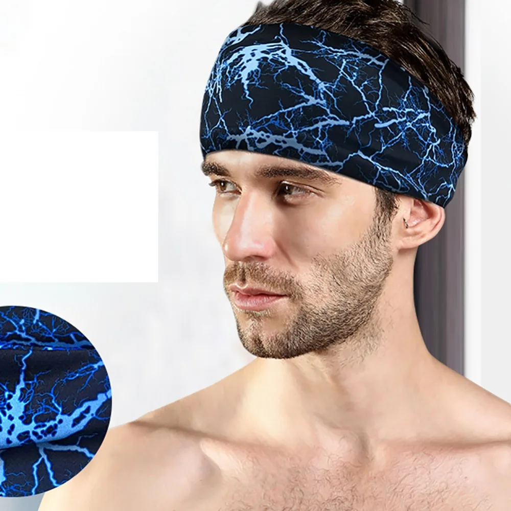 

Men Sport Sweatband Outdoor Sports turban headband Stretch Elastic Yoga Running Headwrap Women Hair Band Anti Sweatbands 1