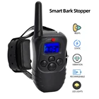 Перезаряжаемый водонепроницаемый ошейник для дрессировки собак, диапазон 300 м, 100 уровней, умный электрический звуковой сигнал, вибрация, удар током, дБ, ошейник для дрессировки домашних животных