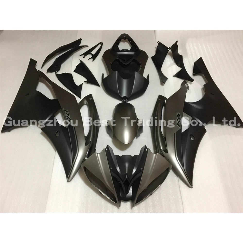 Полный комплект обтекателей для мотоцикла металлический черный золотой Yamaha YZF-R6