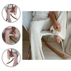 Повседневные брюки с высокой талией, Осенние прямые трикотажные брюки в рубчик с широкими штанинами, женские брюки для тренировок