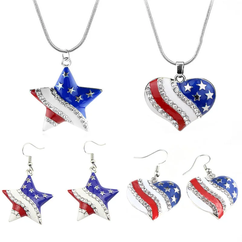 Ожерелье с подвеской в виде сердца и кристаллов женское ожерелье форме звезды