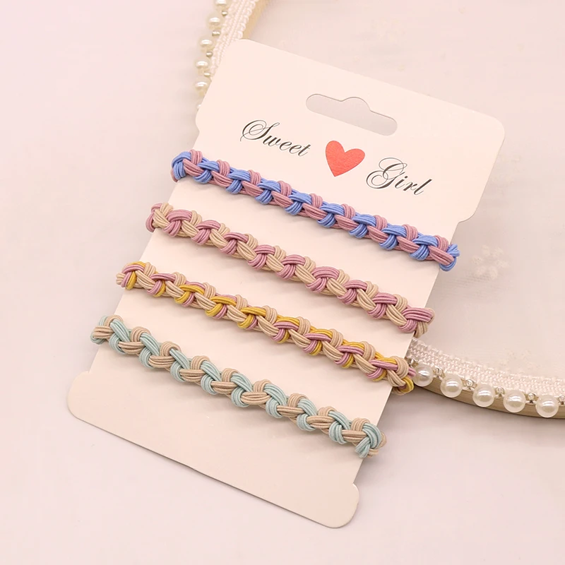 

Sempli Elastic Hair Band Headband Bohemian Weave Double Color Rubber Bands for Women Kid Elastic Hair Rubber Band Accessories