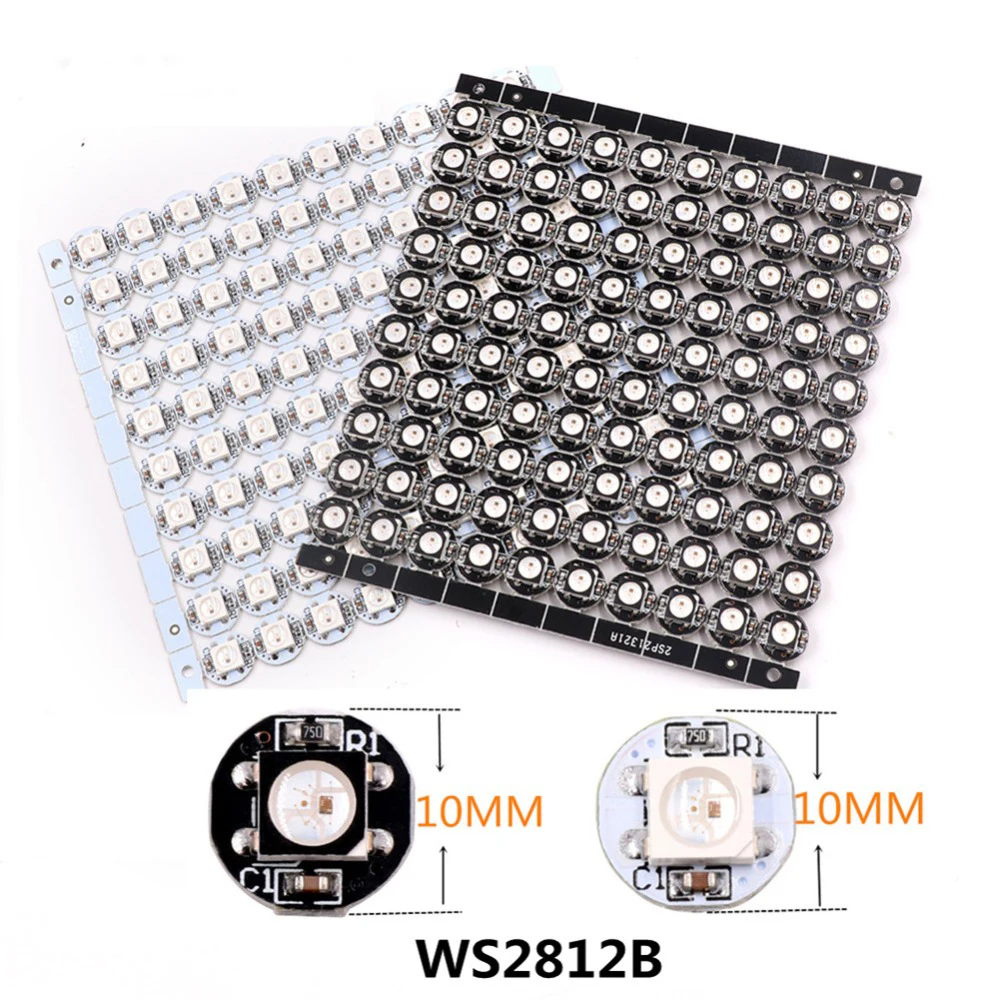 Светодиодный 4-контактный чип WS2812B WS2812 10 ~ 1000 шт. плата радиатора и DC5V 5050 RGB WS2811 IC