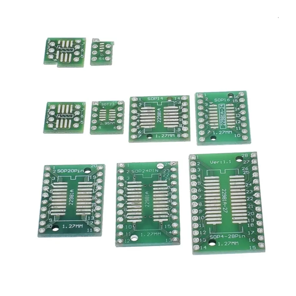 35 шт. = 7 значений * 5 набор печатных плат SMD поворот DIP SOP MSOP SSOP TSSOP SOT23 8 10 14 16 20 24 28 SMT To