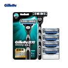 Лезвия для бритвы Gillette Mach3, 3 лезвия, для мужчин, для удаления волос на лице