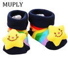 Милые детские хлопковые носки для новорожденных с рисунками животных; Подарок для младенцев; Сезон зима-весна; Милые Нескользящие носки-тапочки для маленьких мальчиков и девочек