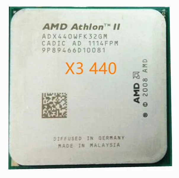 Процессор AMD Athlon II X3 440x3 440 3 0 ГГц 1 5 Мб кэш памяти L2 разъем AM3 x3 Бесплатная