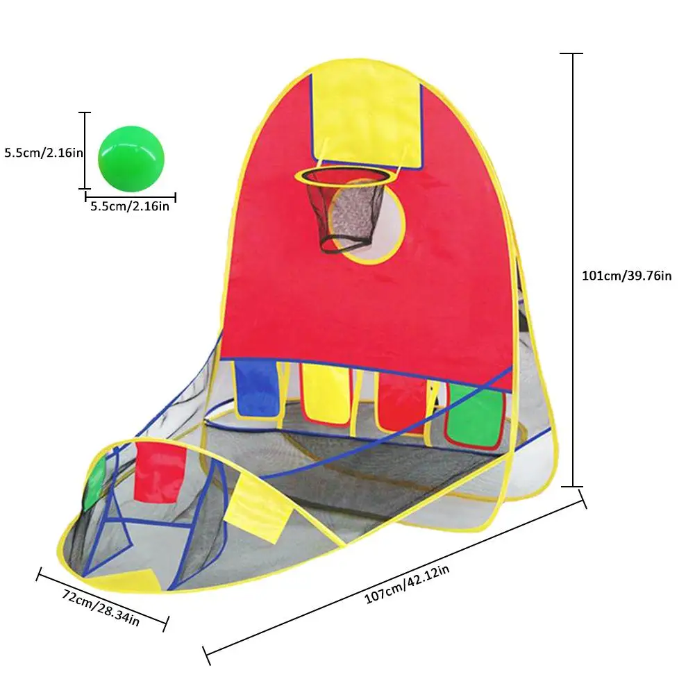 

Child Play Games Tent Toddler Basketball Shooting Game Tent Indoor and Outdoor Foldable Playing Tent with Basketball Hoop