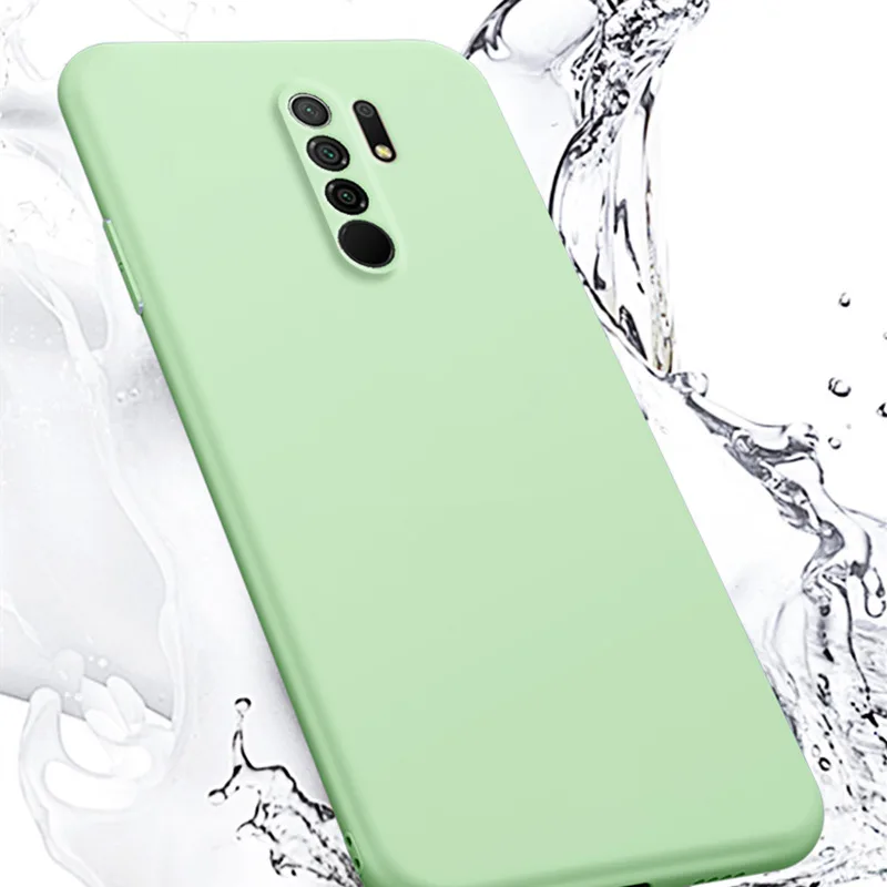 Жидкий силиконовый чехол для Xiaomi Redmi 9 9A 10X 8A 7A 6 6A Мягкий бампер телефона Note Pro Max 9S 8