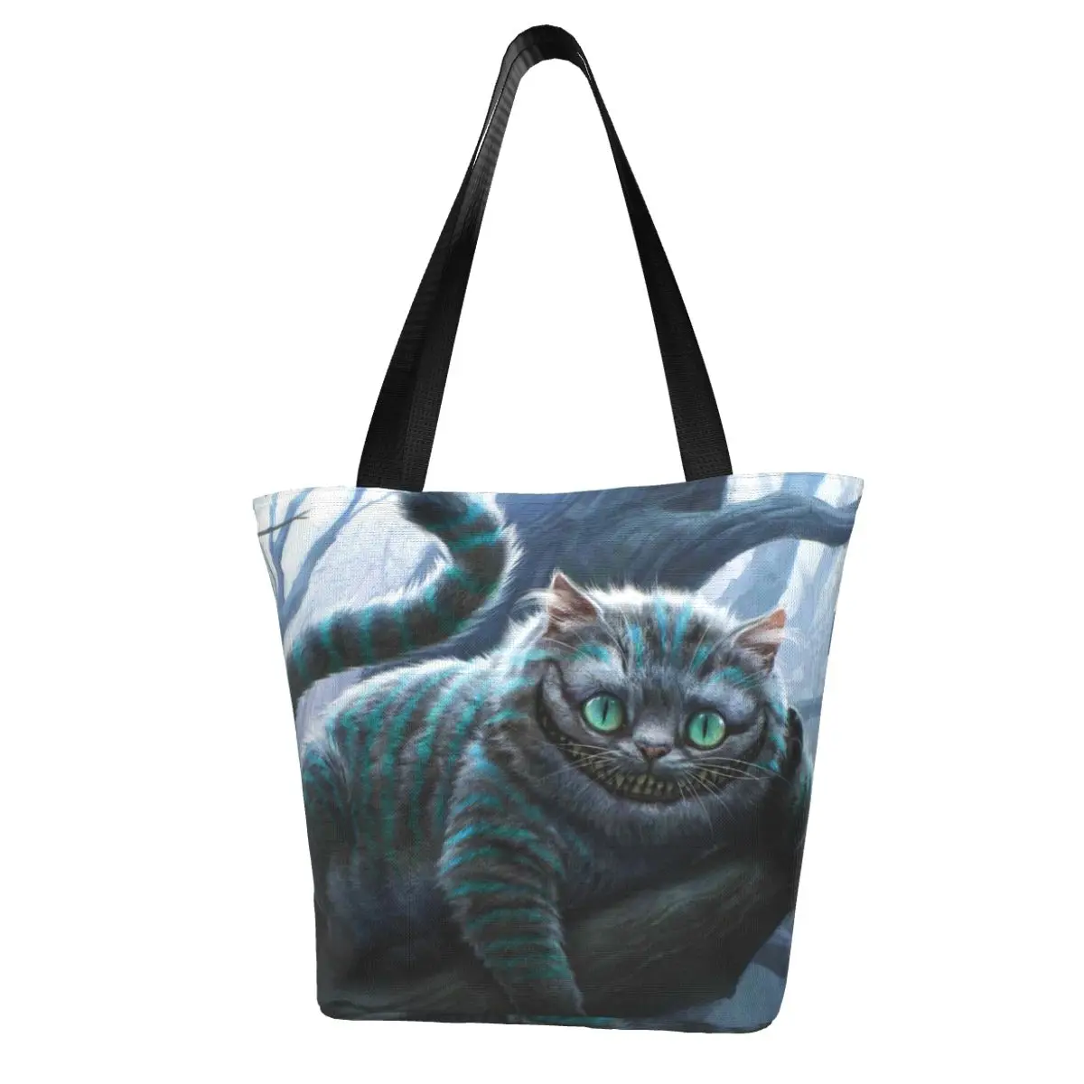 Alice In Wonderland Polyester outdoor girl handbag, woman shopping bag, shoulder bag, canvas bag, gift bag
