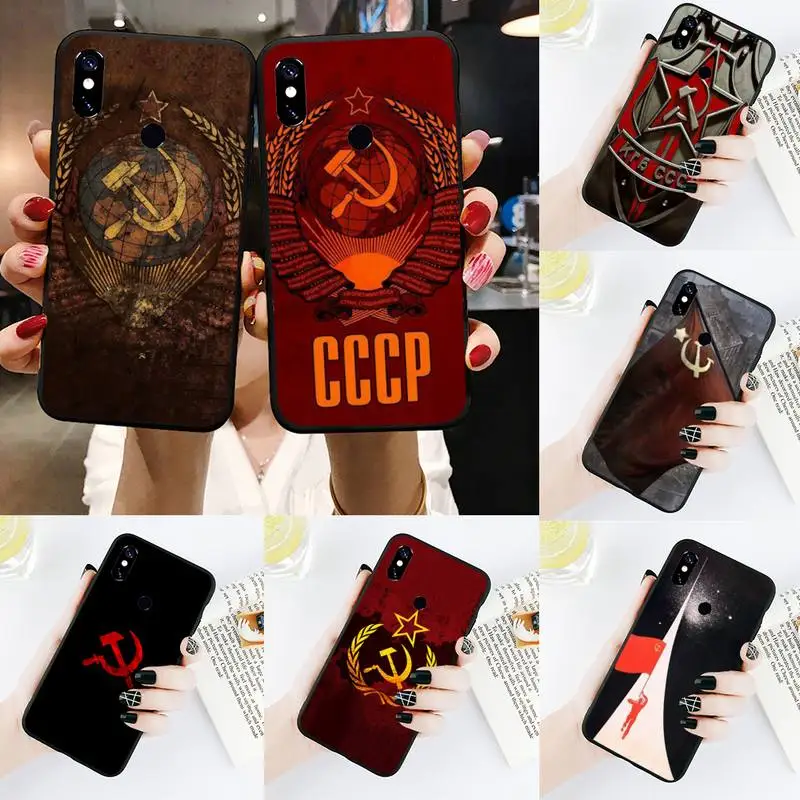 

Soviet Union USSR Flag Phone Case For Xiaomi Redmi Note 4 4x 5 6 7 8 pro S2 PLUS 6A PRO
