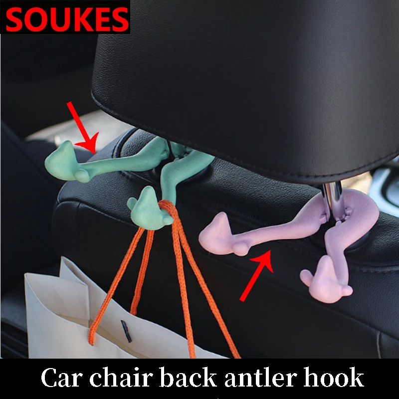 Рождественский олень автомобильный Стайлинг крючок на спинку сиденья вешалка