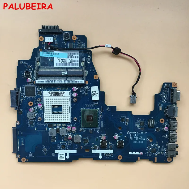 PALUBEIRA для ноутбука Toshiba C660 материнская плата DDR3 K000111440 PWWAA LA-6842P основная плата HM55 DDR3