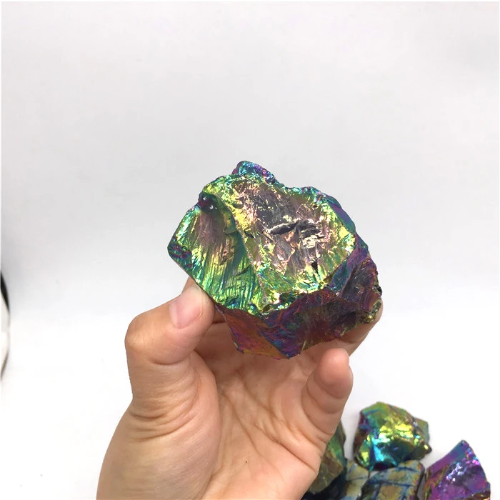 50g Bismuth Titanium angel aura quartz crystal gravel raw crystal tumbled stones