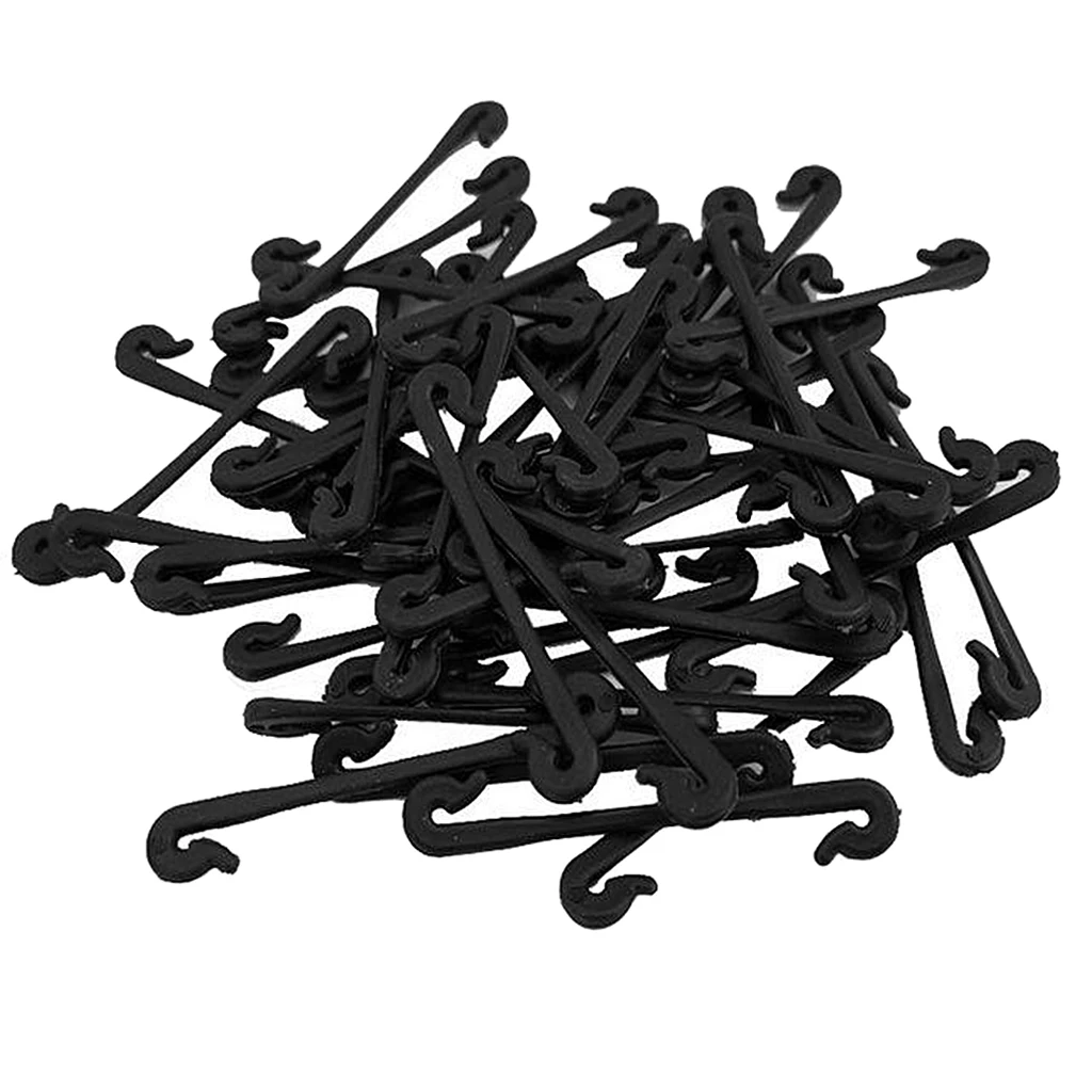 

200pcs Vines Fastener Tied Clips Buckle for Farm Plants Vegetable Black
