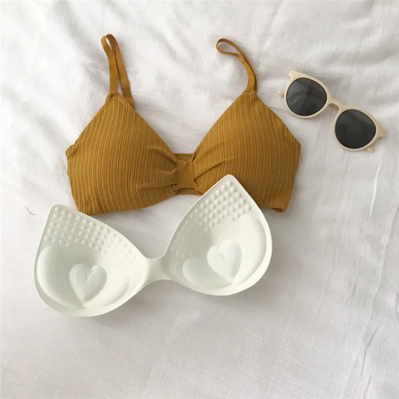 

Vest-style Wrapped Chest Thin Lace Bras Padded Sexy Lingerie Soft Bras Bralette Seamless Thread Girl Bra For Women New