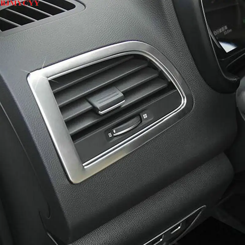 

BJMYCYY 2 шт./компл. декоративная рамка из нержавеющей стали воздушный выход автомобильной передней панели для Renault Koleos 2017 2018 аксессуары