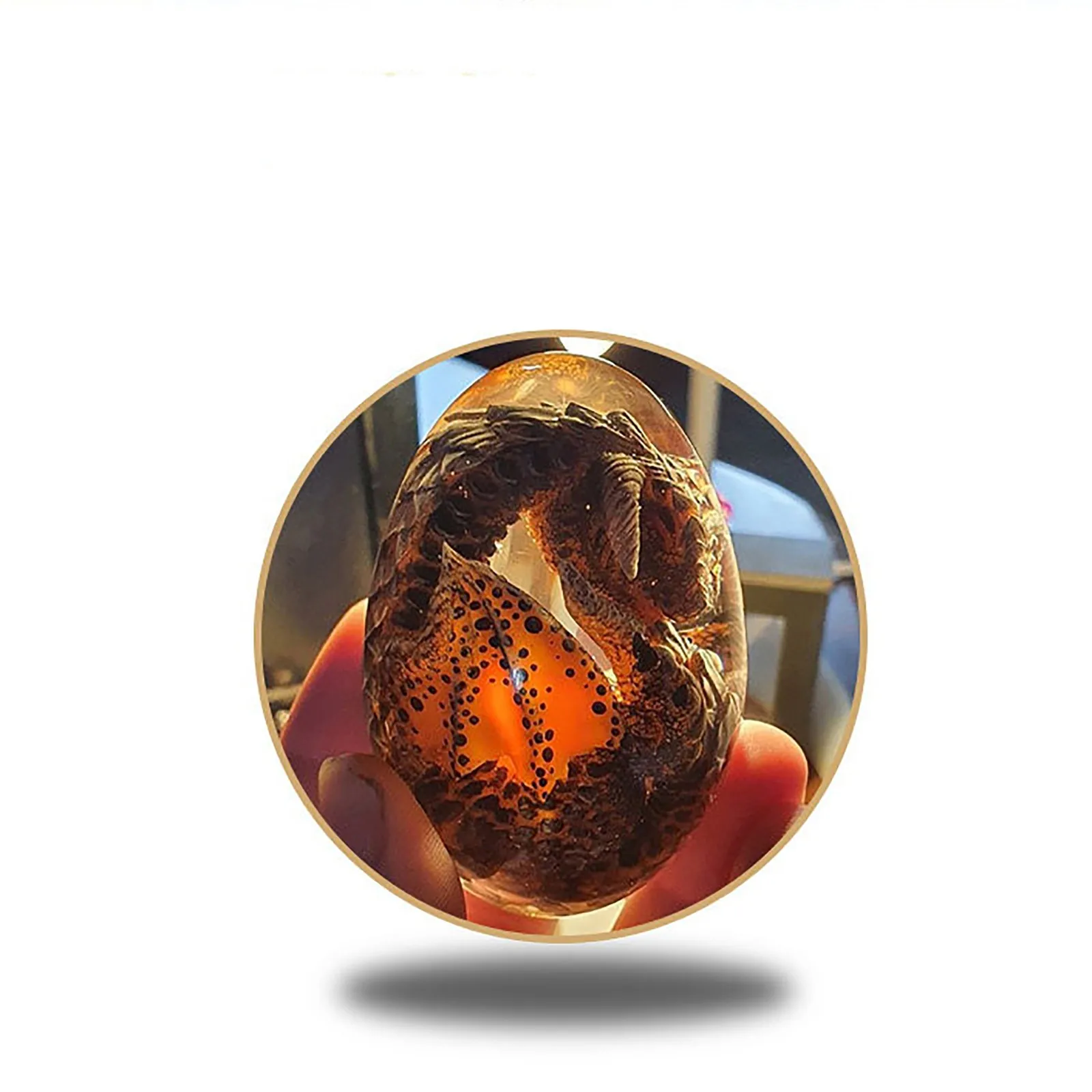 Креативная мечта прозрачная Лава Дракон яйцо полимерная скульптура настольные