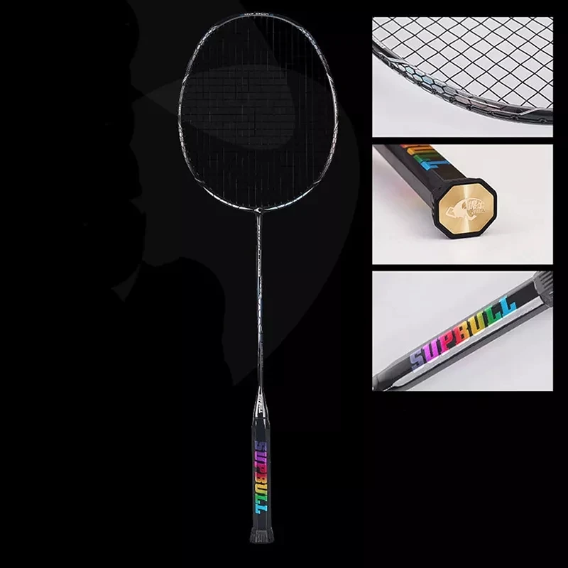 

Professional 8U Badminton Racket Carbon Fiber Ultralight Badminton Racquet G4 Offensive Type 25-27 Lbs Training Sports With Ba