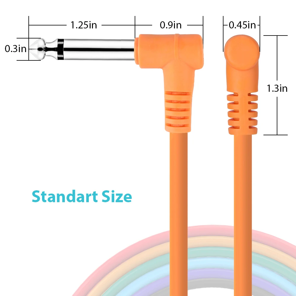 Ammoon 6 шт./упак. гитара эффект кабели для педалей нашивка в виде музыкального