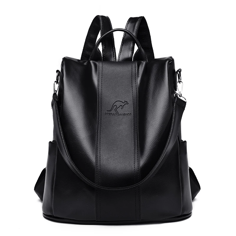 550BK Женская сумка Mochila Masculina, Большая вместительная сумка через плечо, Модный повседневный рюкзак высокого качества, Женская многофункциональная сумка - Цвет: 550BK
