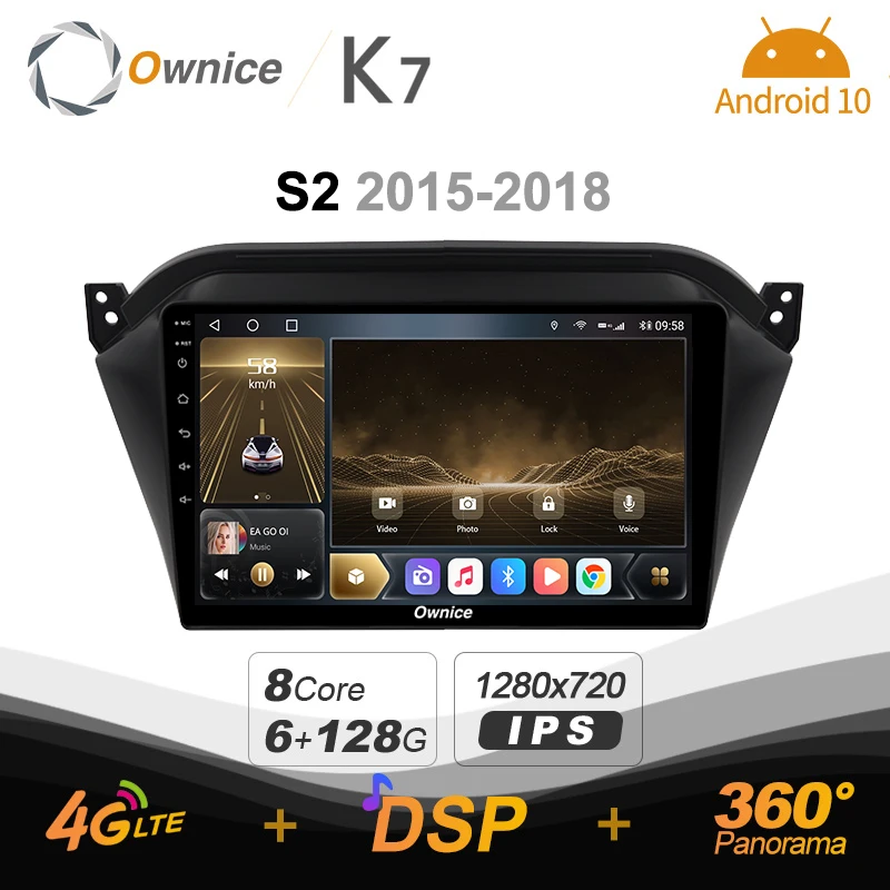 

Ownice K7 6G + 128G Ownice Android 10,0 автомобильное радио для JAC S2 2015 - 2018 GPS 2din 4G LTE 5G Wifi Авторадио 360 SPDIF 1280*720