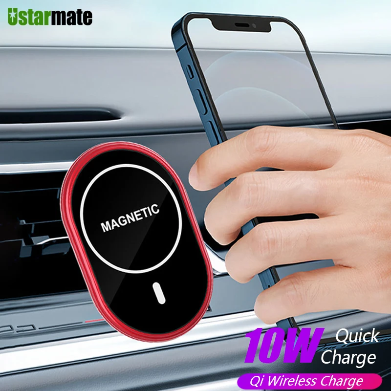 10 Вт магнитное зарядное устройство Беспроводная зарядка автомобильная