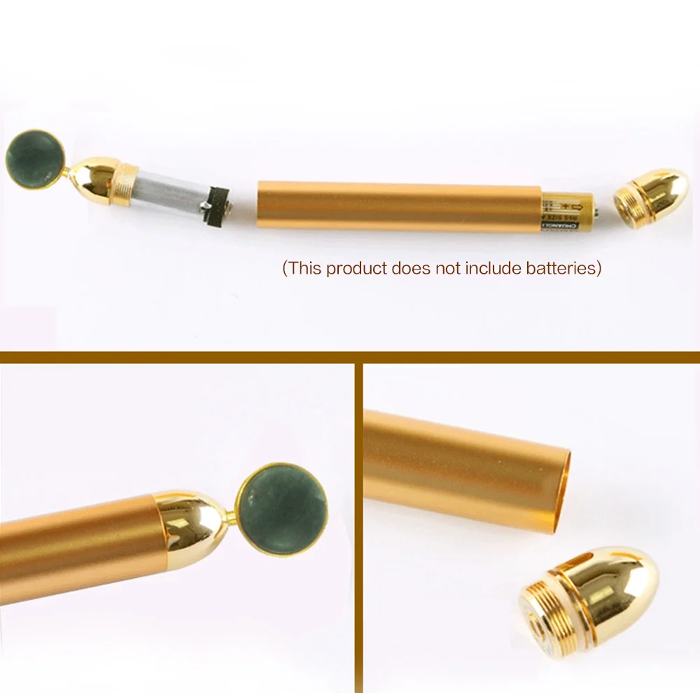 24K beauty Bar V лицо артефакт подтяжка лица палка для массажа лица нефритовый роликовый лицевой спа-массаж для тела
