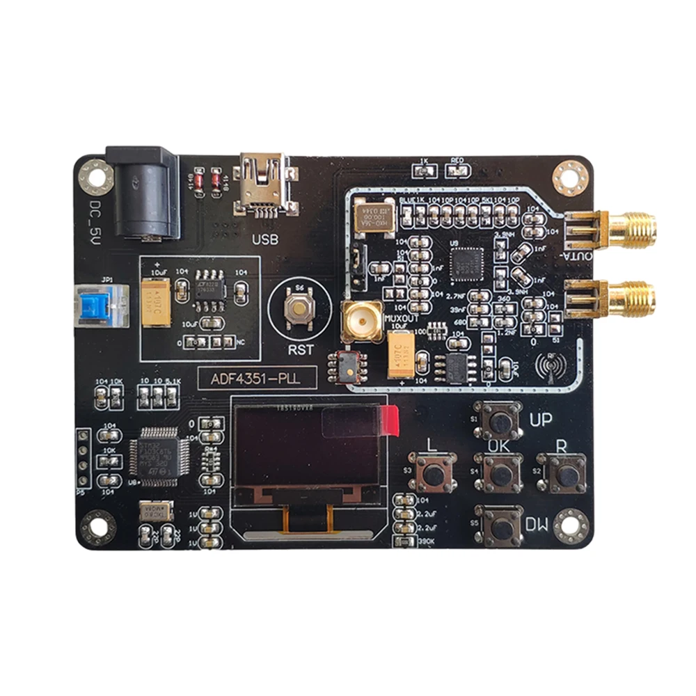 

Signal Generator Module 35M-4.4GHz RF Signal Source Frequency Synthesizer ADF4351 Development Board Circuit