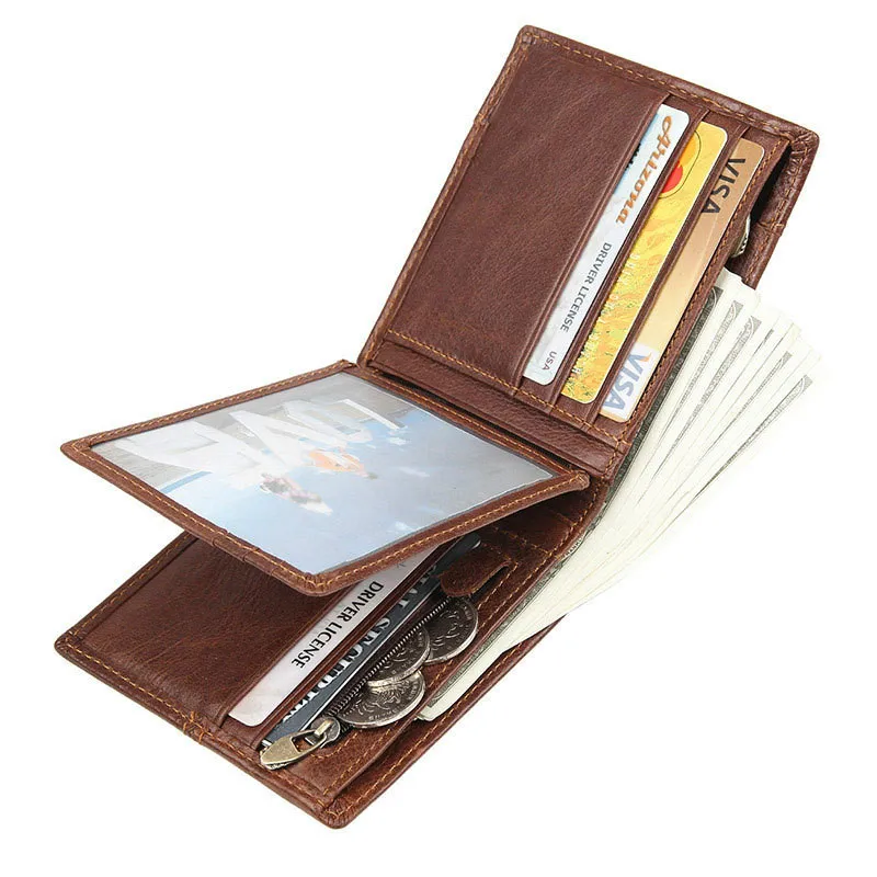 Cowhide Wallet Short Genuine Leather purse carteira masculina men wallets cartera hombre portfel monedero | Багаж и сумки