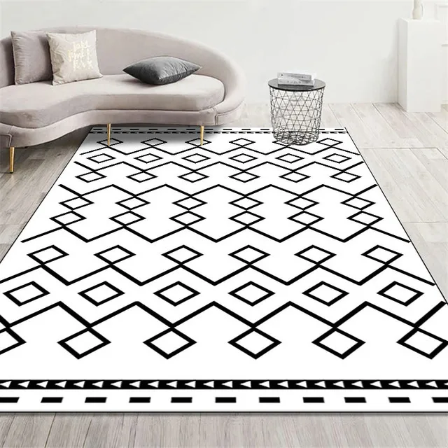 

Rectangle Decorative Floor Mats For Living Room Kids Bedroom Entrance Doormat Modern Area Rug Anti-slip Cooking Kitchen Carpet