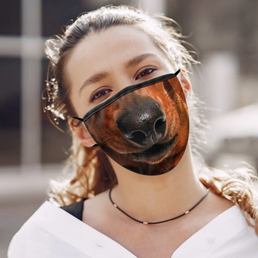 1 шт. многоразовые ветрозащитные маски для лица с принтом веселых собак 207 |