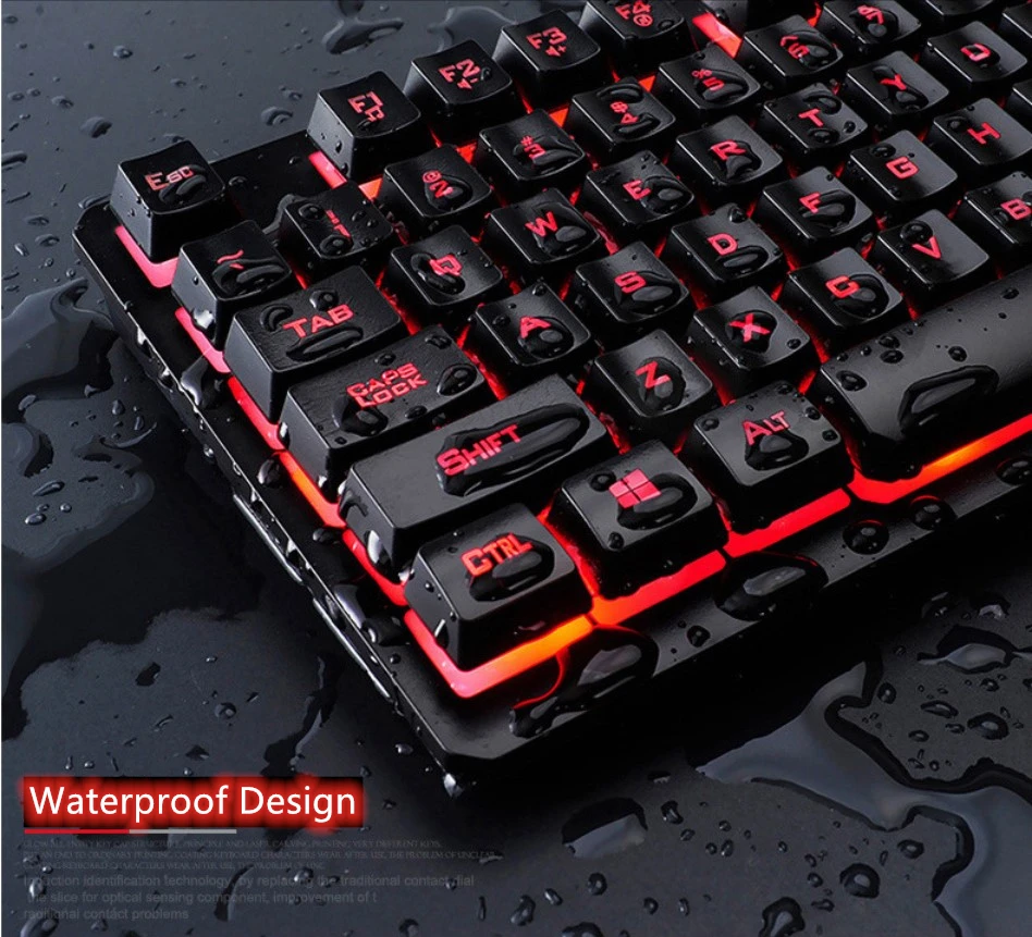 104 набор игровых клавиатур с RGB подсветкой проводная эргономичная клавиатура