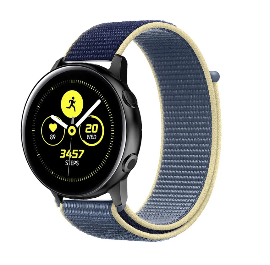 Переключатель, нейлоновый ремешок для наручных часов Xiaomi huami amazfit bip huawei часы GT 20/22 мм, ремешок для samsung Шестерни S3/S2 galaxy Watch active2 42 мм 46 мм