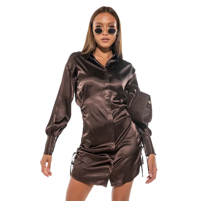 UFOA 2021 осень и зима модная повседневная темпераментная Однотонная рубашка с