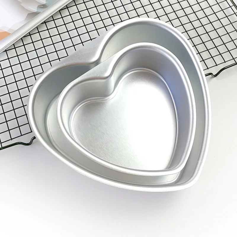 

6/8 дюймов сердце Форма торта формы из алюминиевого сплава DIY мусс форма для выпечки печенья пан Кухня инструмент LKS99