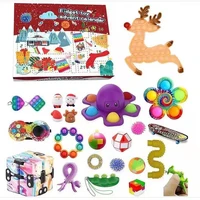 fidget toys 24 day christmas countdown advent calendar box anti stress toy stress relief hand tear blind box kids christmas gift