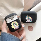Чехол для наушников Rainbow Unicorn Для Apple AirPods 2 1 Pro, мягкий силиконовый чехол для беспроводных Bluetooth наушников AirPodsPro, матовый чехол