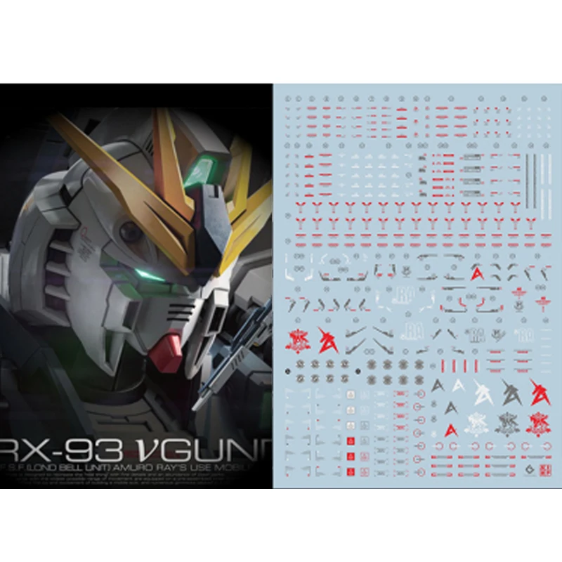 Стикер для воды Gundam RG Bull флуоресцентная наклейка стикер инструмент модели |