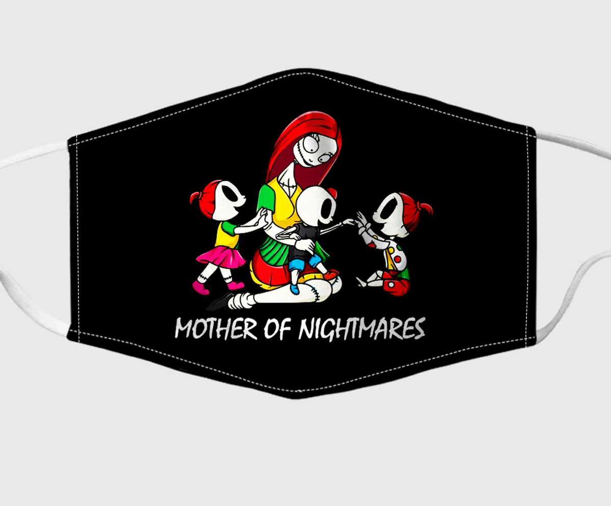

Halloween Sally Mother of Nightmares Mouth Covering, Washable Reusable Fabric Face Mask with Filter