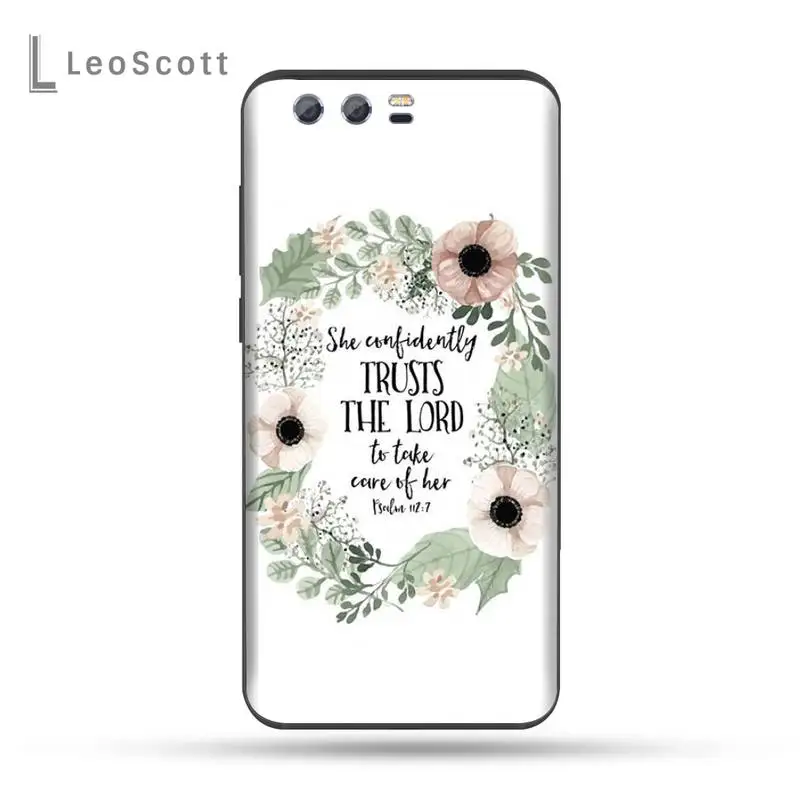 

bible Quotes Phone Case For Huawei Honor view 7a5.45inch 7c5.7inch 8x 8a 8c 9 9x 10 20 10i 20i lite pro